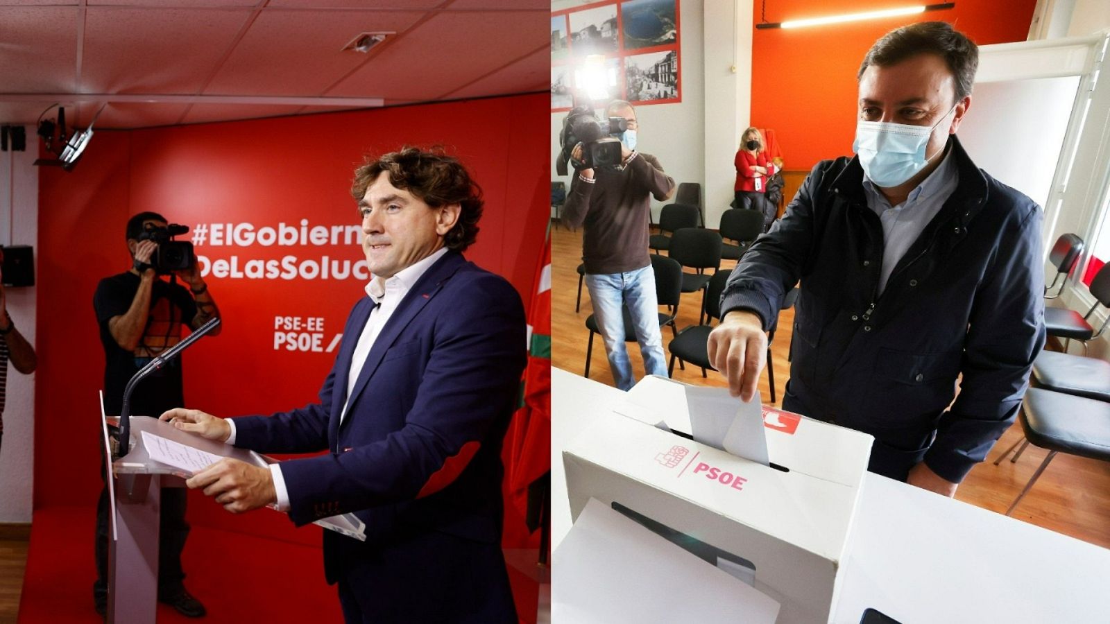 Eneko Andueza, nuevo secretario general del PSE y Valentín González Formoso gana las primarias del PSdeG
