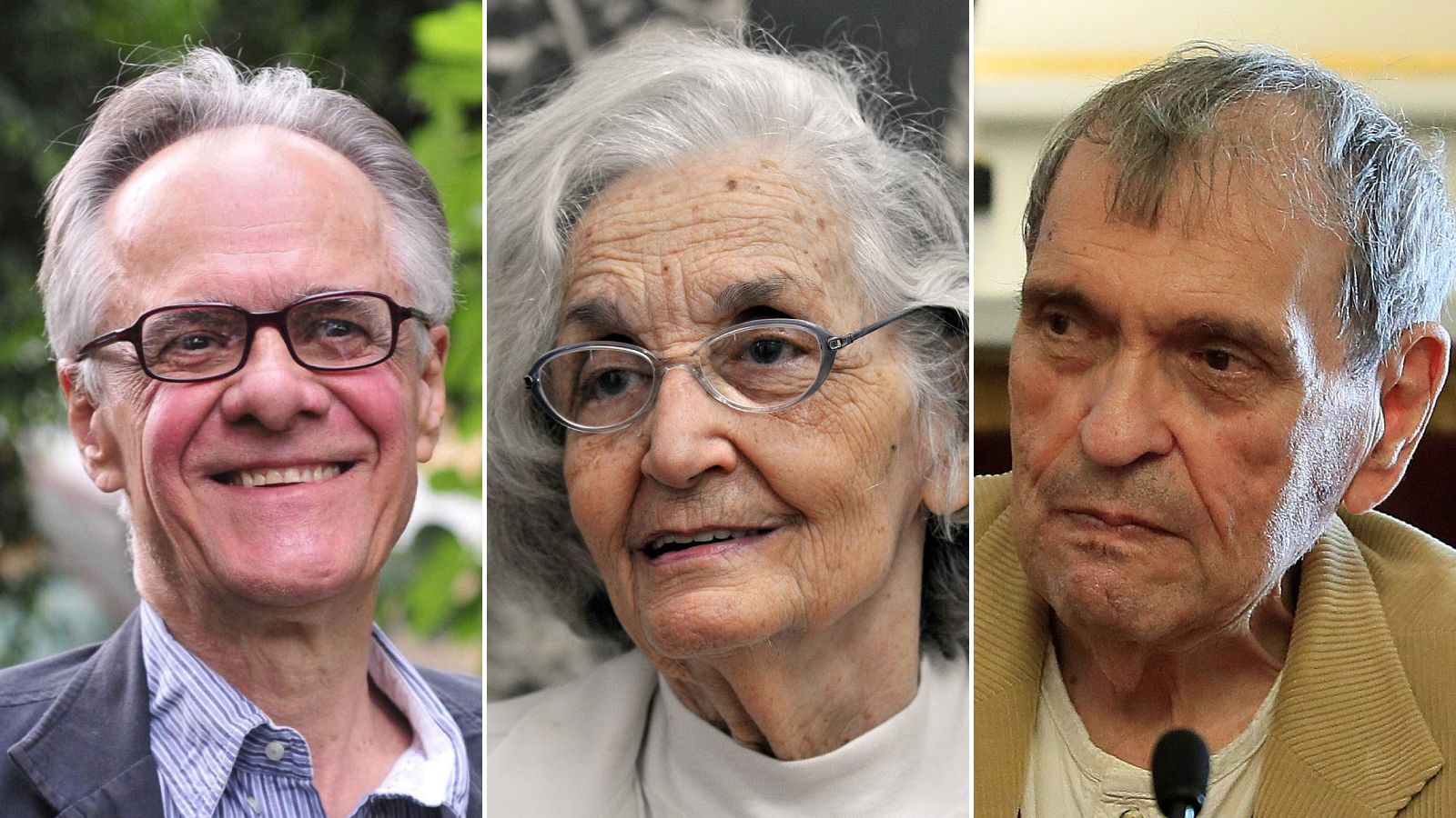 Fernando Vallejo, Fina García Marruz y Rafael Cadenas.