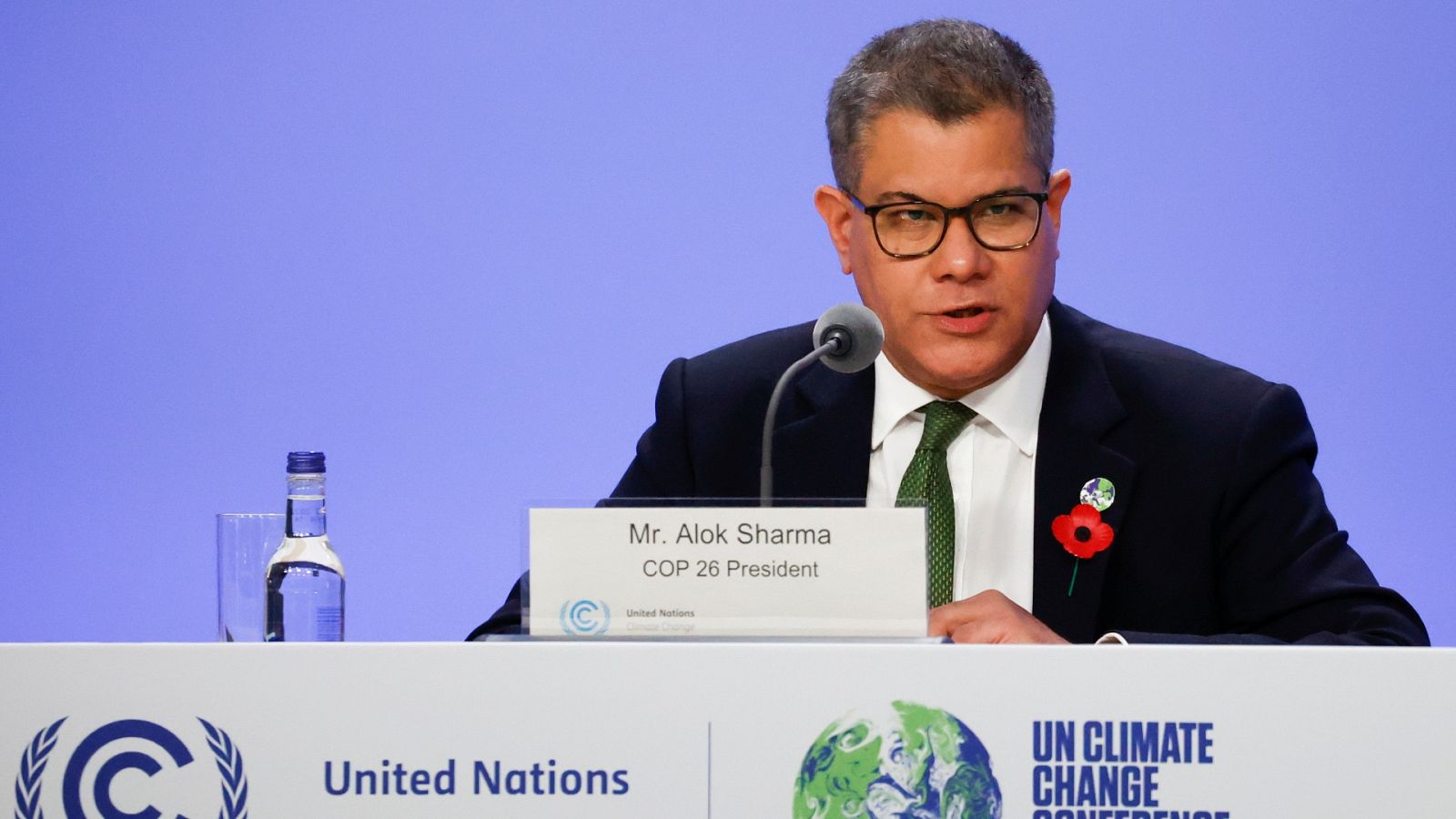El presidente de la COP26, el británico Alok Sharma