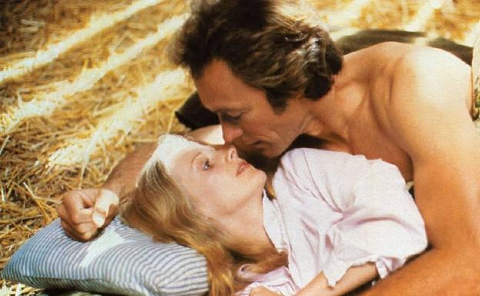 Sandra Locke y Clint Eastwood rodando una escena
