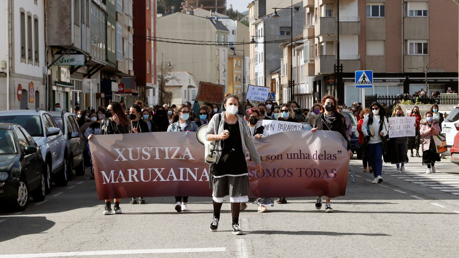 Mujeres lucenses salen a la calle para protestar contra el archivo de la denuncia por la grabación