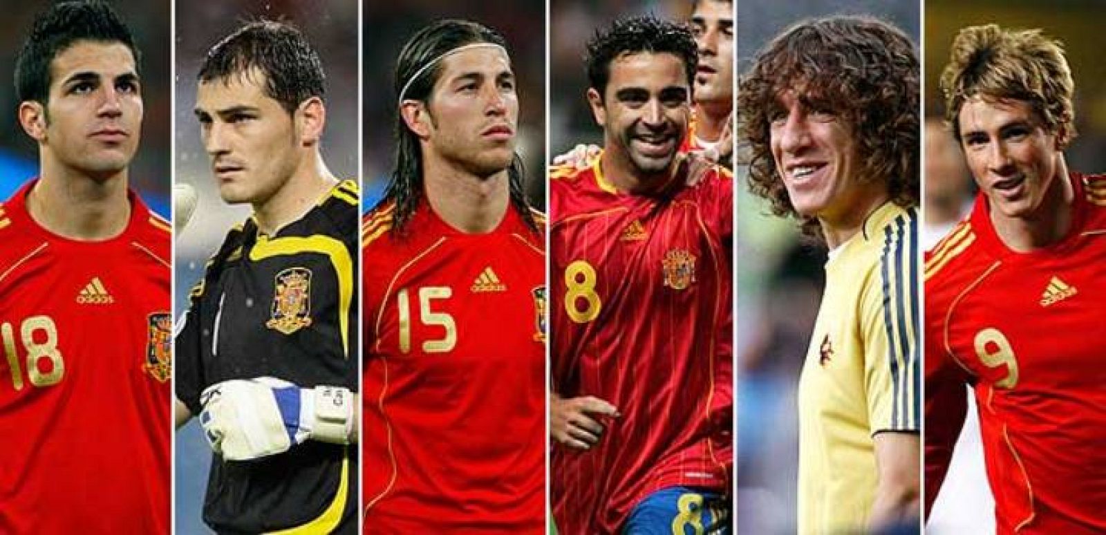 Cesc, Casillas, Ramos, Xavi, Pujol y Torres son los jugadores escogidos por los usuarios de uefa.com.