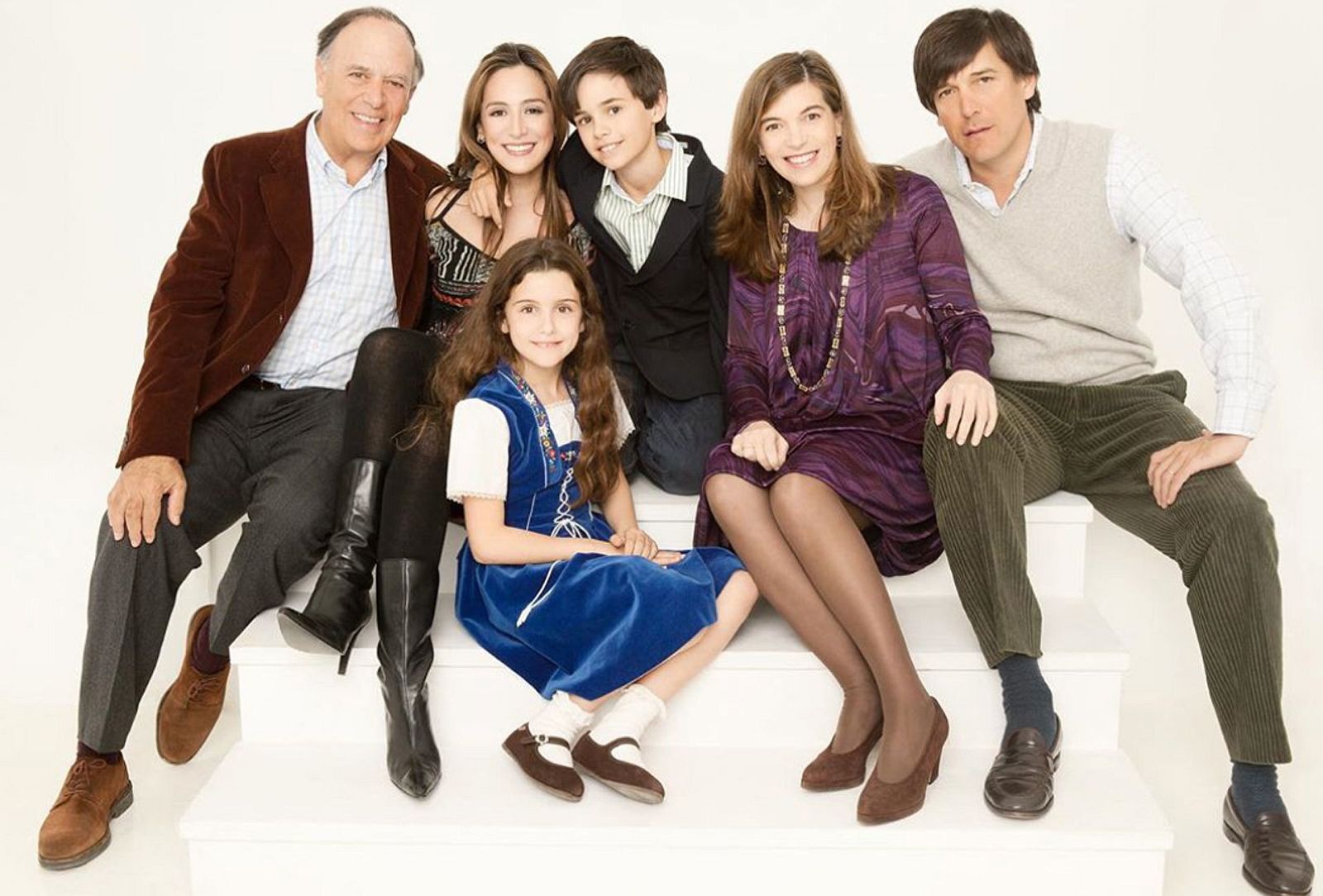 Carlos Falcó con sus cinco hijos: Tamara, Duarte, Xandra, Manuel y, abajo, Aldara