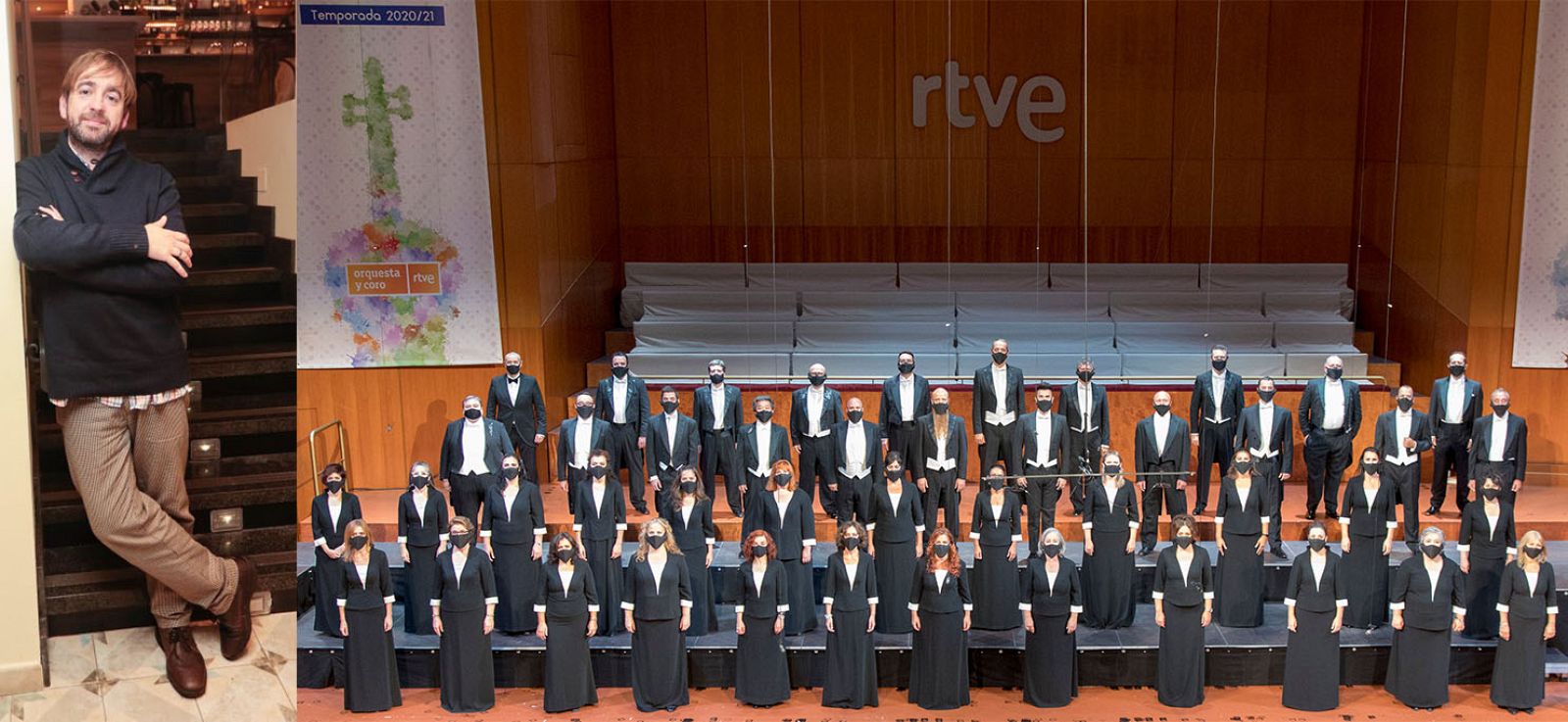 El maestro Carlos José Martínez y el Coro RTVE