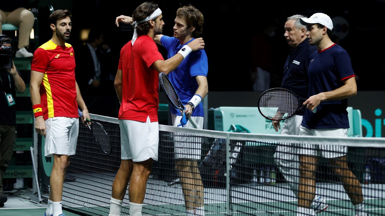 Partido dobles España - Rusia en la Davis