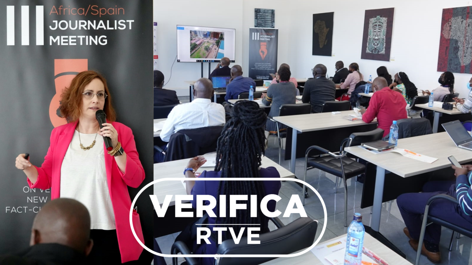 Myriam Redondo, responsable de VerificaRTVE, en el Encuentro de periodistas África España