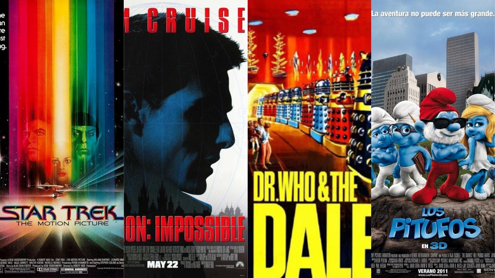 Star Treck, Dr. Who, Misión imposible y Los Pitufos