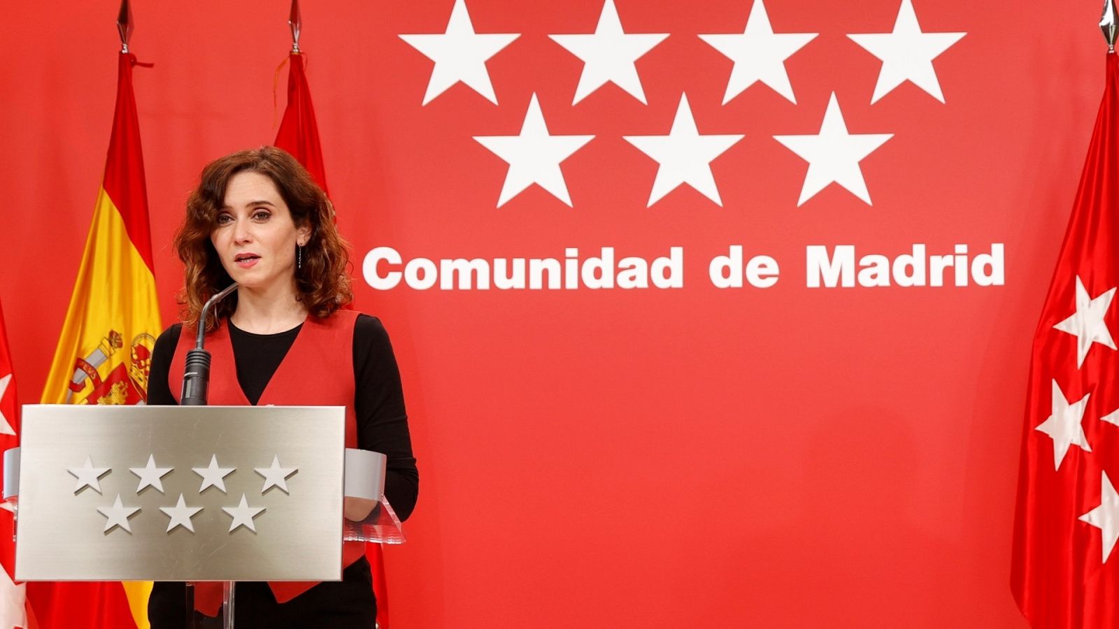 Ayuso durante un acto de su Gobierno