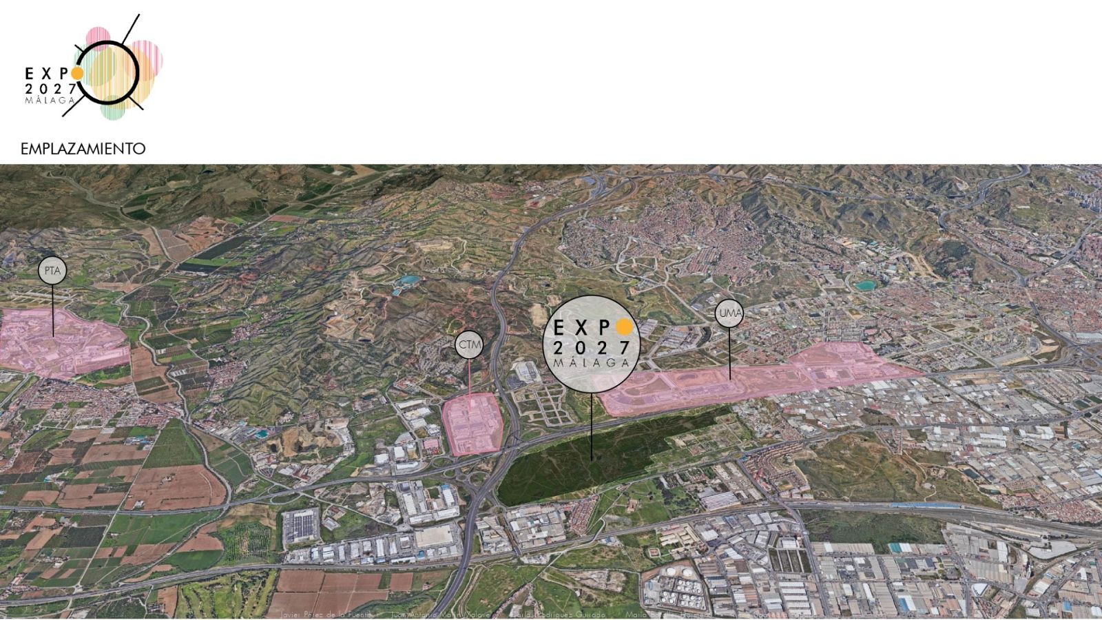 Emplazamiento en el que tendría lugar la Expo2027 de Málaga