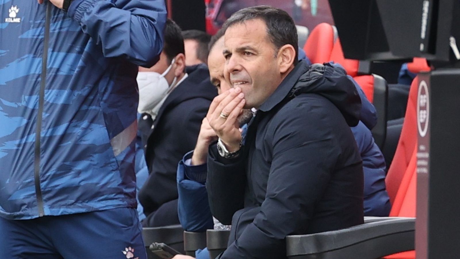 Imagen de archivo del madrileño Javi Calleja en el banquillo del Deportivo Alavés.