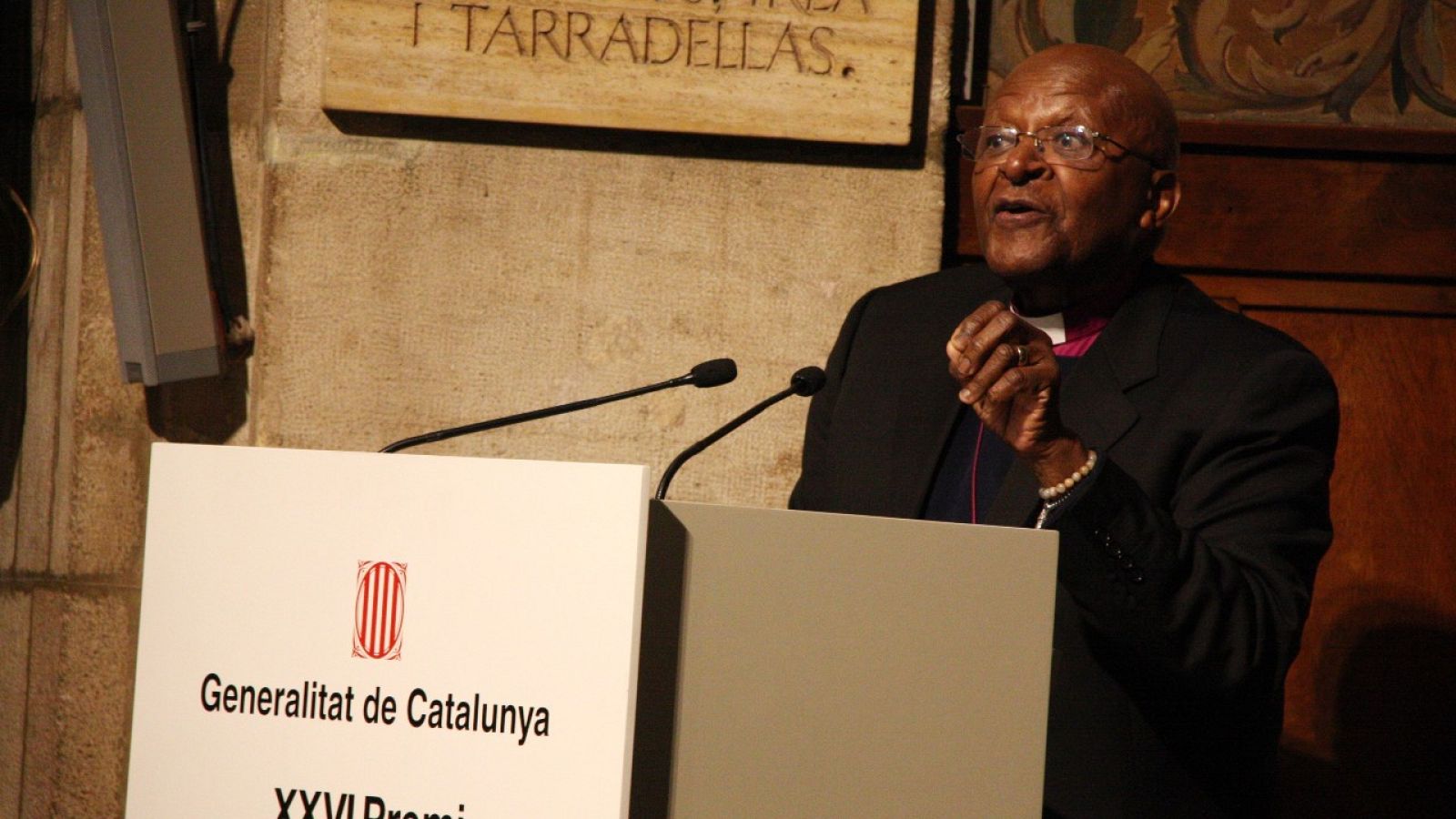 Desmond Tutu va recollir el 2014 el Premi Internacional Catalunya