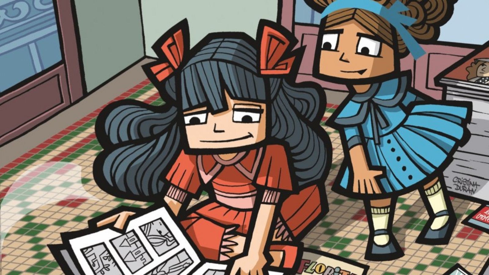 Detalle de la portada de 'Tebeos. Historietas para chicas', de Cristina Durán