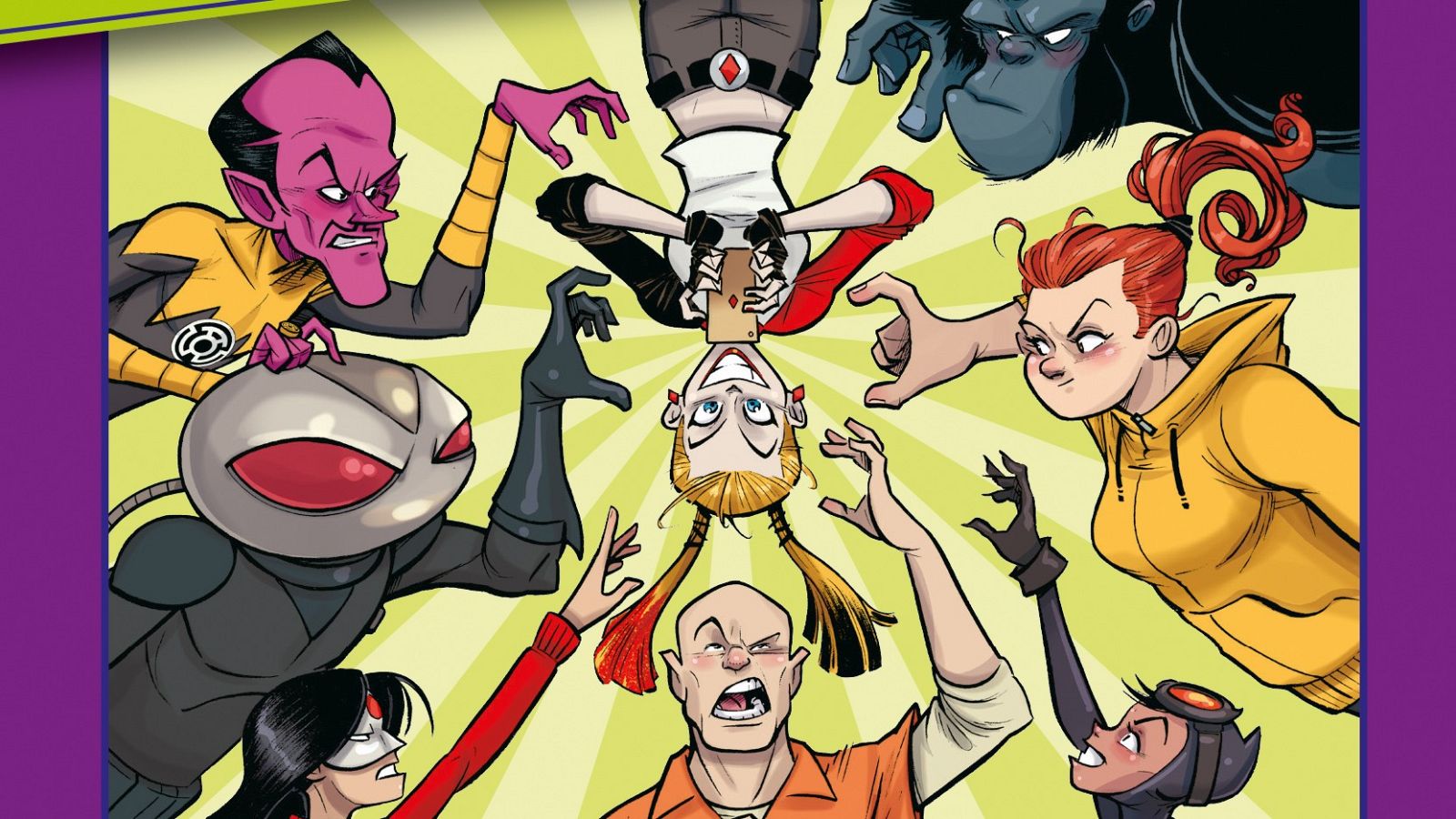 Detalle de la portada de '¡Hola, Supervillanos!'