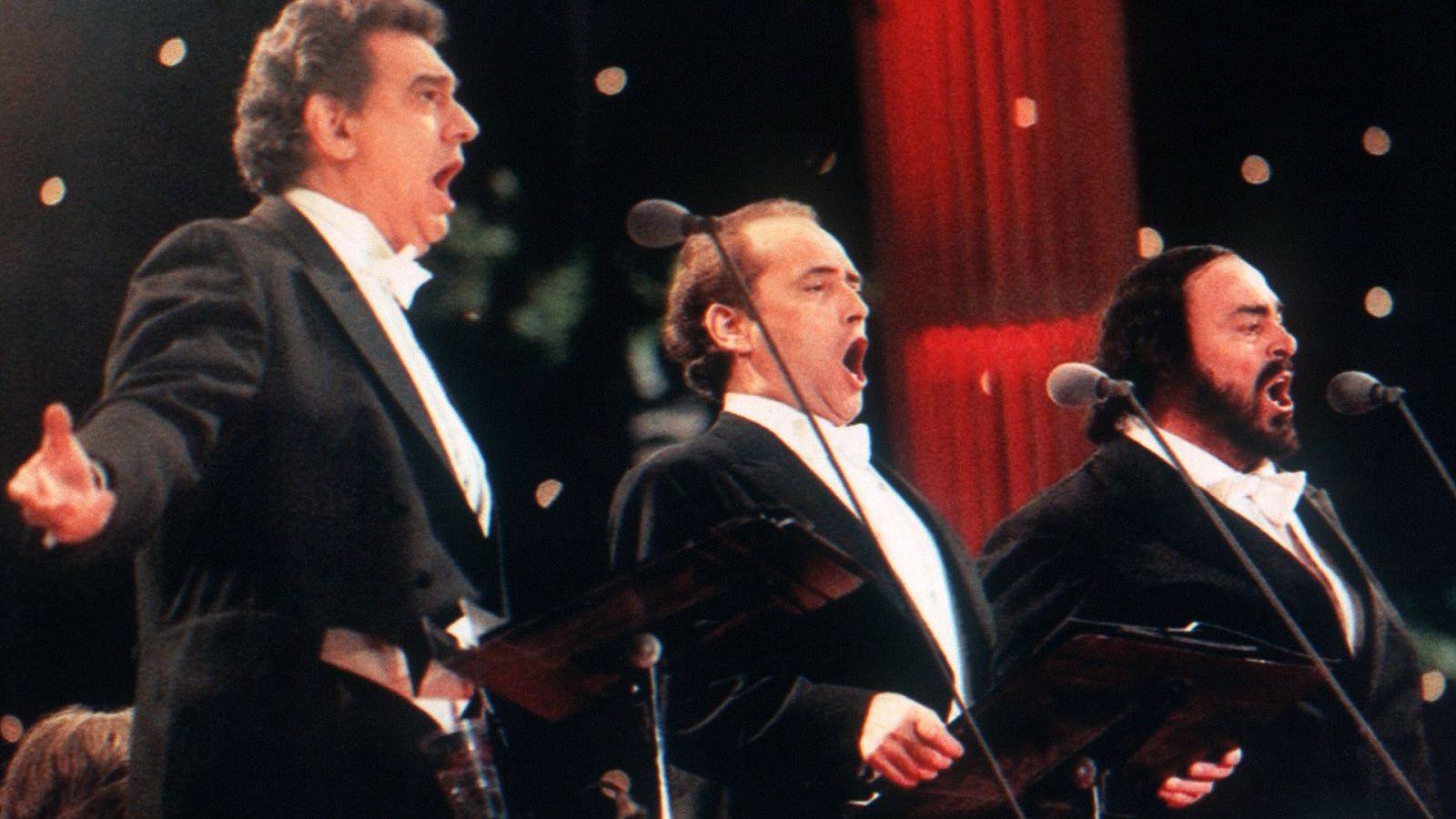 Domingo, Carreras y Pavarotti en un concierto