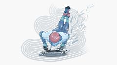 Descenso en trineo, máxima velocidad sobre el hielo