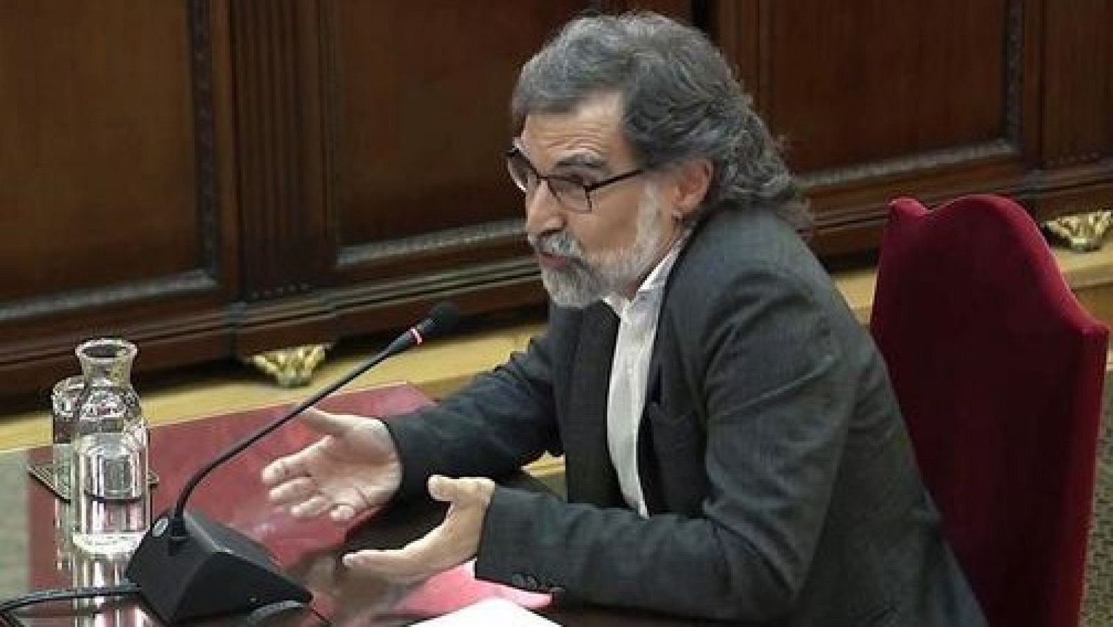 Jordi Cuixart el dia que va declarar al Suprem durant el judici del 'procés'
