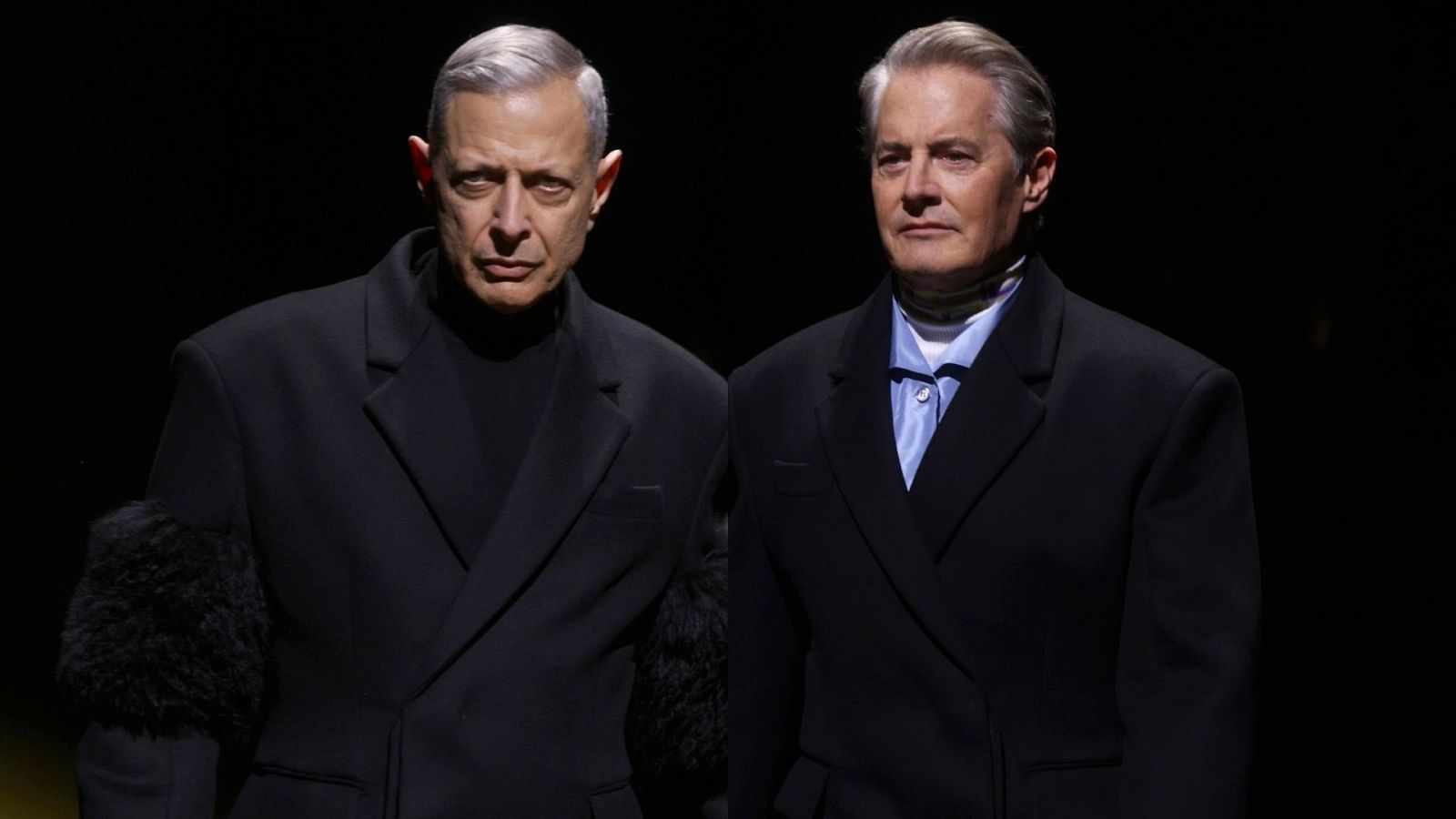 Jeff Goldblum y Kyle MacLachlan sorprenden a todos desfilando para Prada