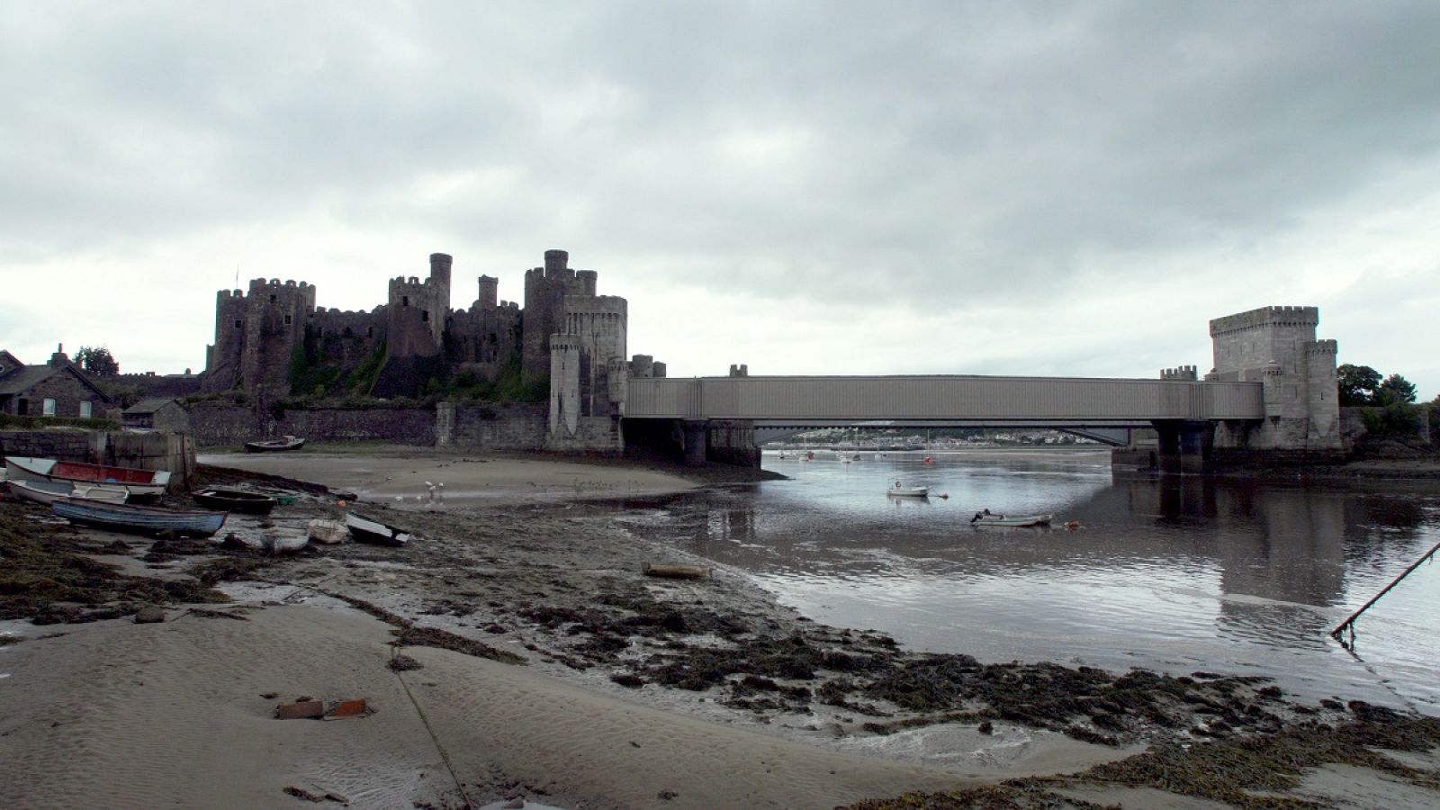 La fortaleza de Conwy en Gales