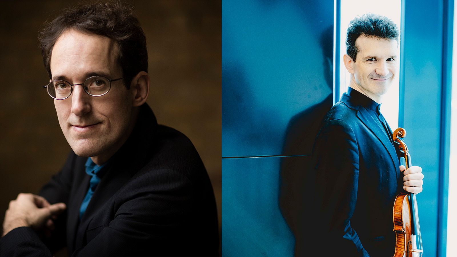 El maestro Pablo González y el violinista Svetlin Roussev