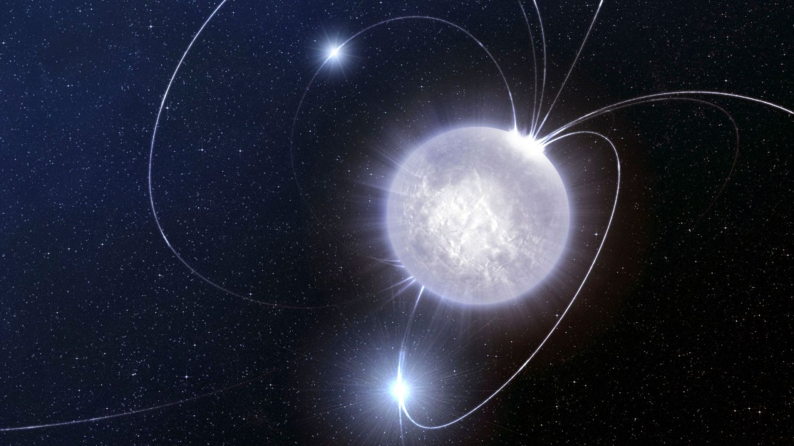 Un magnetar o estrella de neutrones en una imagen de archivo