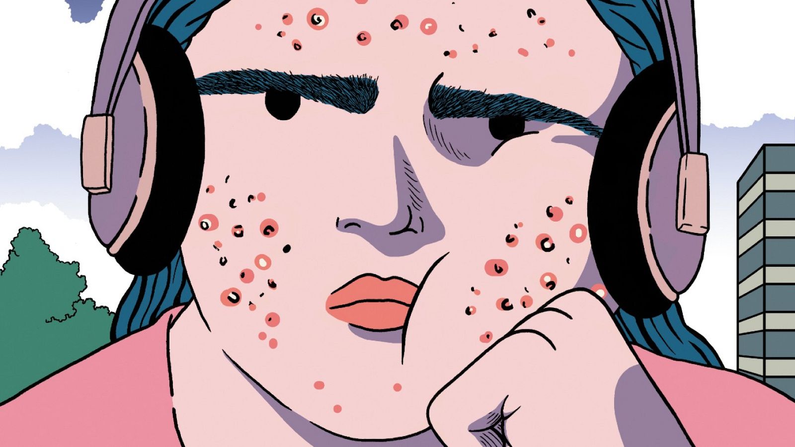 Detalle de la portada de 'Becky Riot'