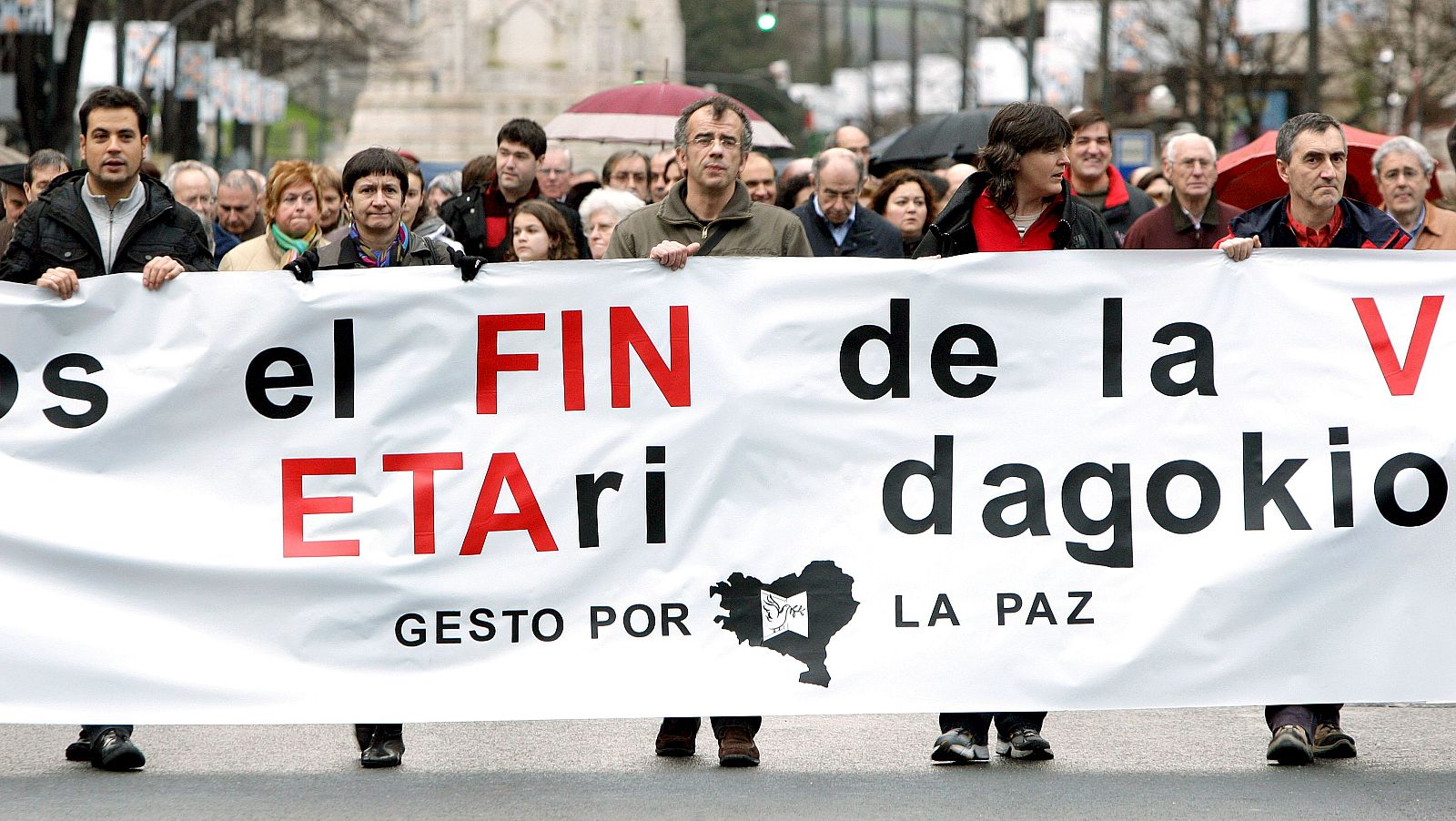 Manifestación de Gesto por la Paz en Bilbao