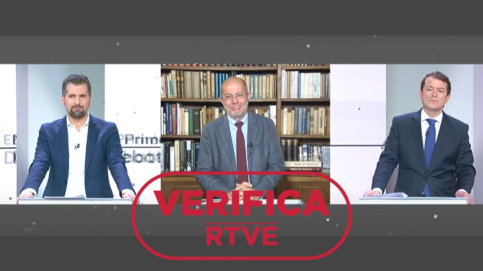 Tudanca, Igea y Mañueco en el debate electoral de RTVE