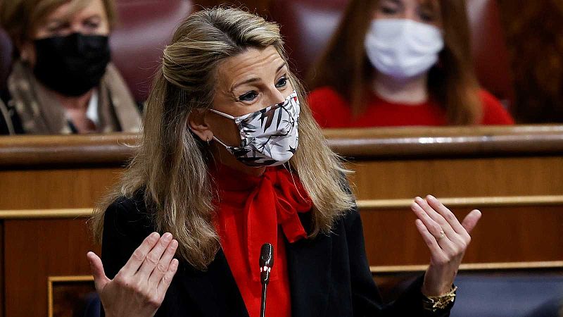 Díaz insta a ERC a apoyar la reforma laboral: "Por primera vez el 15% de las nuevas contrataciones son indefinidas"