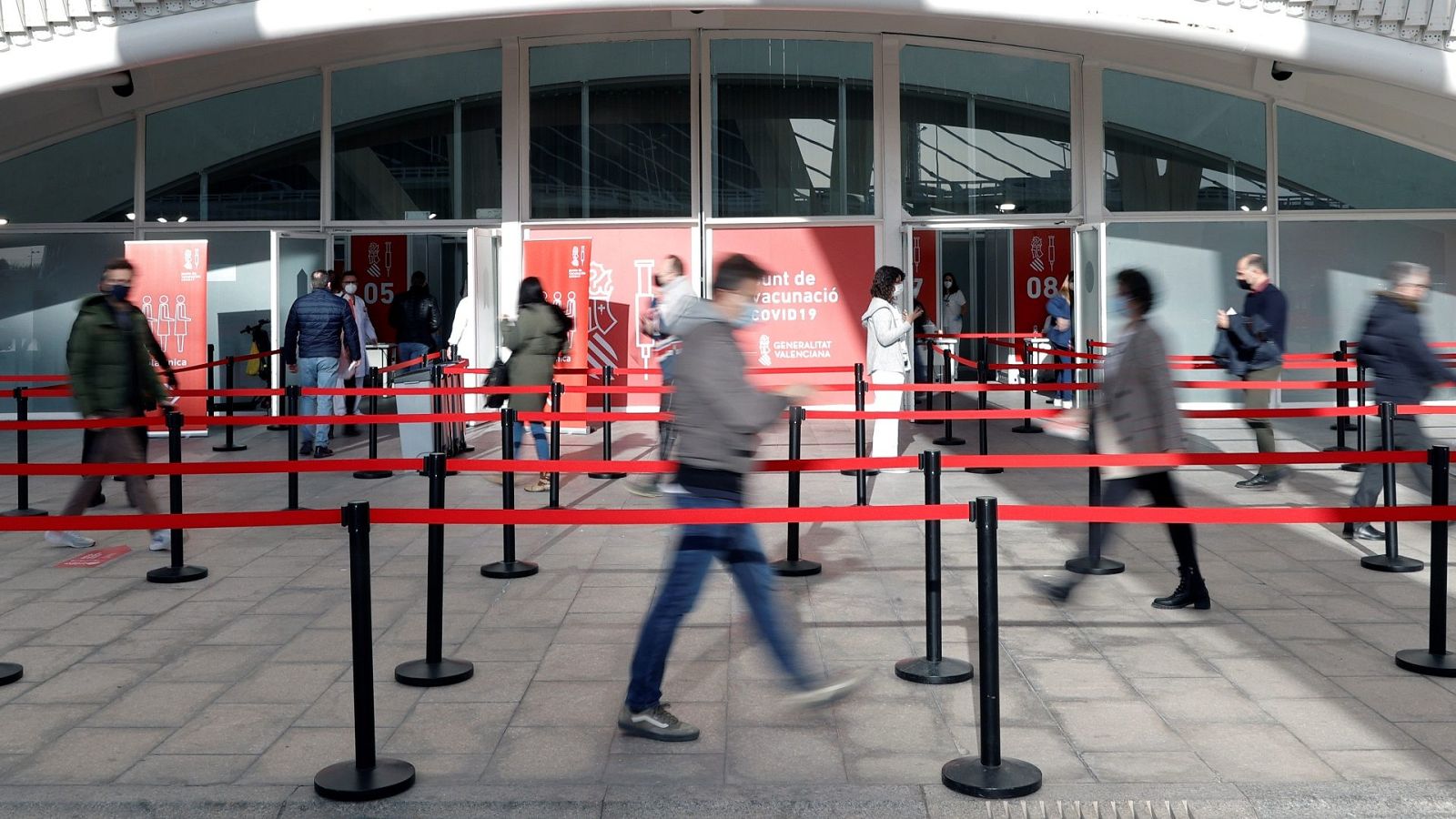 Uno de los espacios de vacunación masiva habilitados por la Generalitat Valenciana