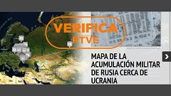 Mapa de actividad militar rusa verificada cerca de Ucrania