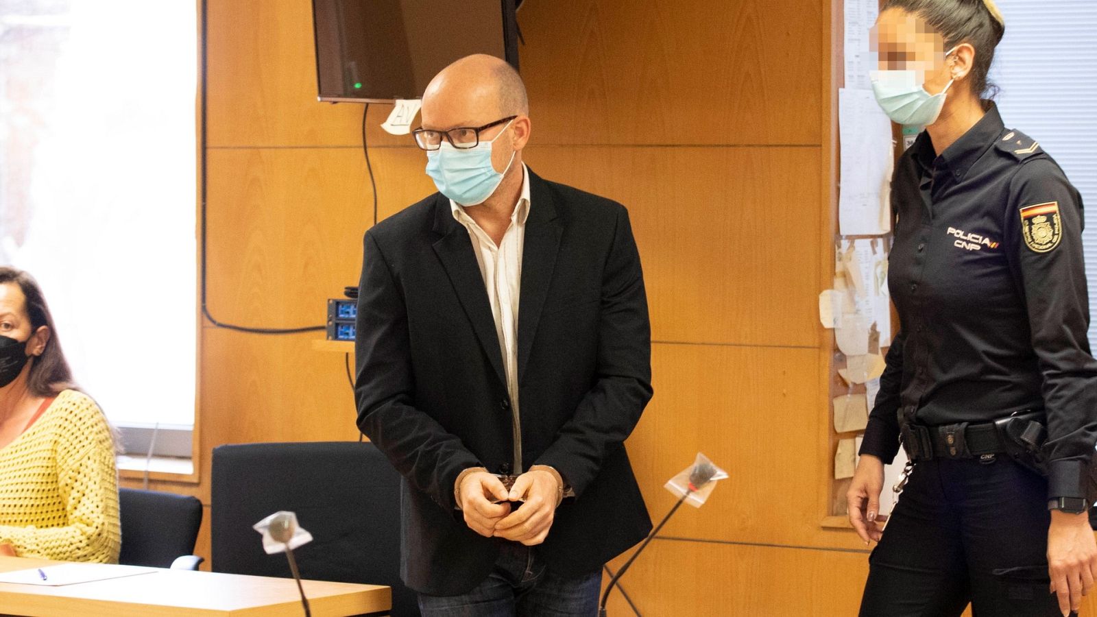 El reo, Thomas Handrick, durante el juicio