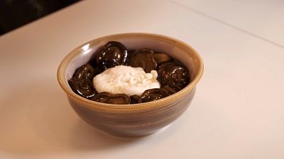 Receta de setas con huevo de Carlos Maldonado 