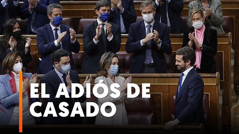 Casado se despide en el Congreso: "Entiendo la política desde el respeto al adversario y la entrega a los compañeros"
