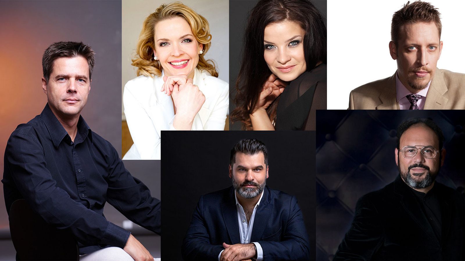 Christoph König con los cantantes solistas del concierto