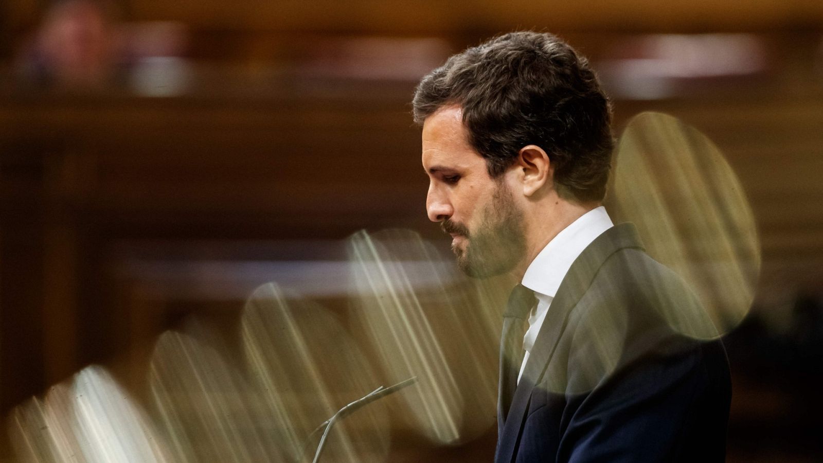 Pablo Casado, este miércoles en el Congreso