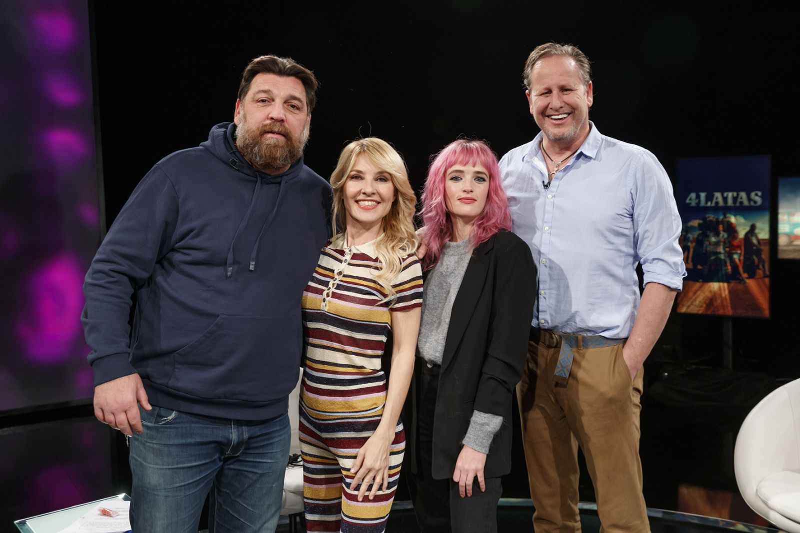 Hovik Keuchkerian, Cayetana Guillén Cuervo, Susana Abaitua y Gerardo Olivares en 'Versión Española'