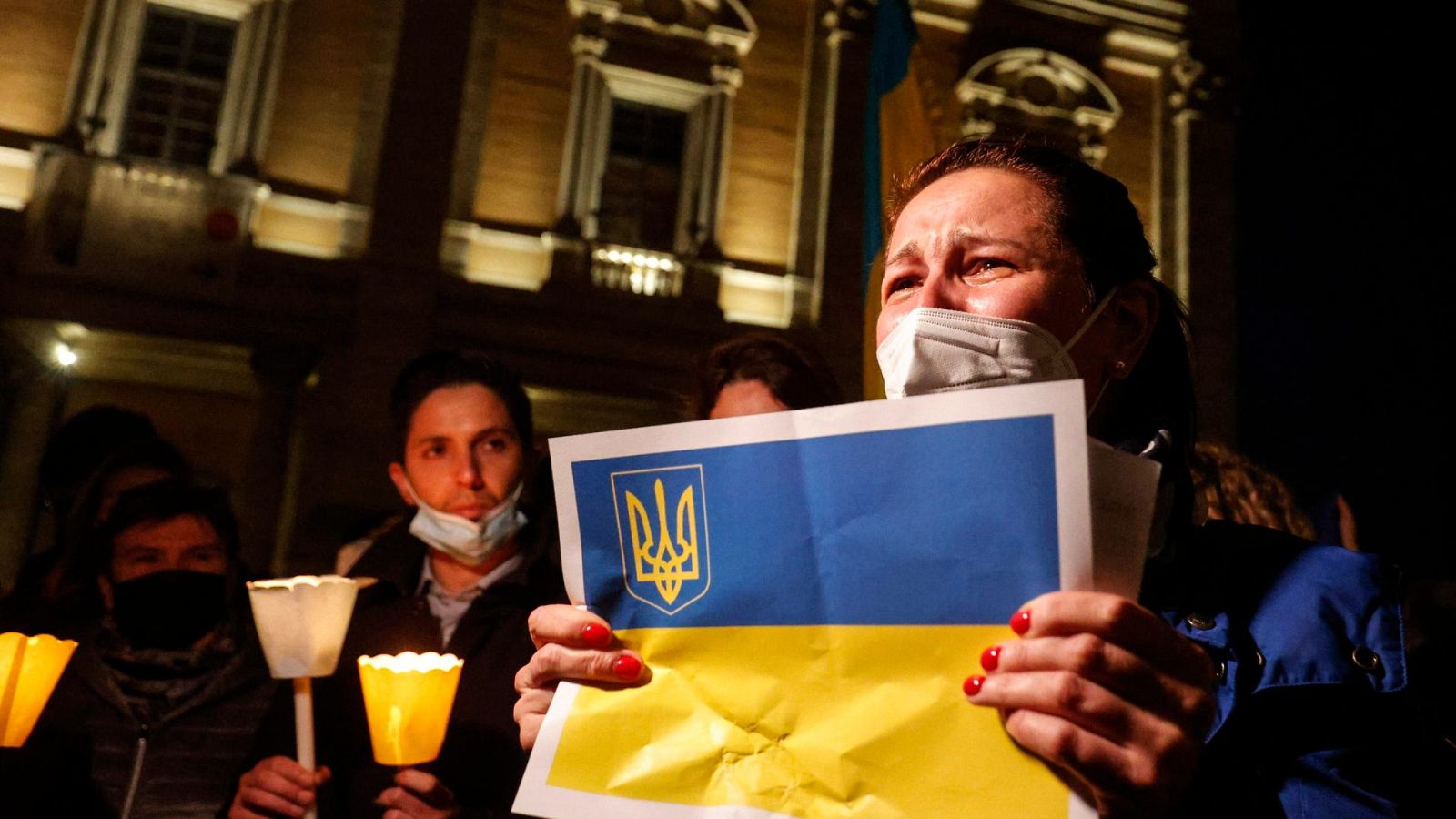 Protestas favor Ucrania