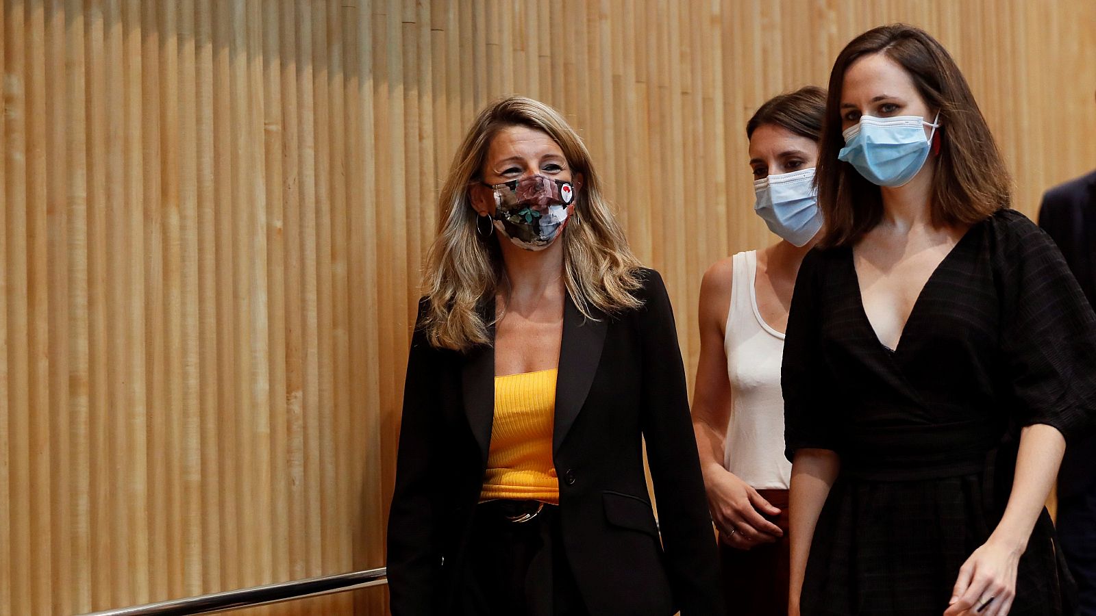 Yolanda Díaz, Irene Montero e Ione Belarra