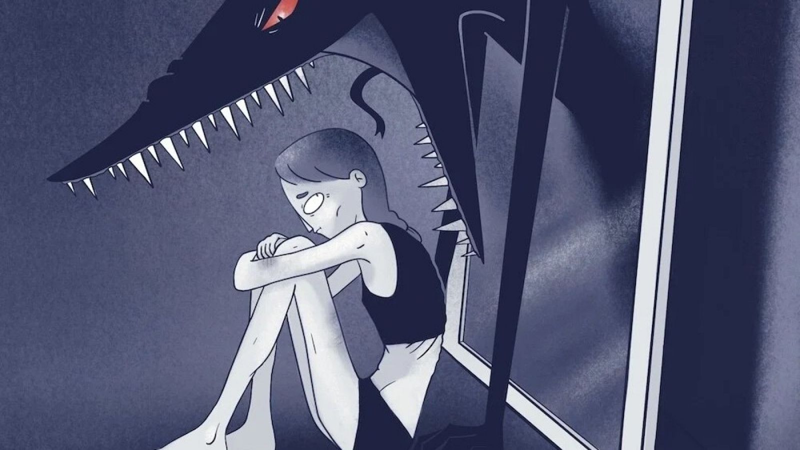 Detalle de la portada de 'Comiendo con miedo'