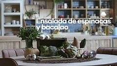 Receta de ensalada de espinacas y bacalao ahumado