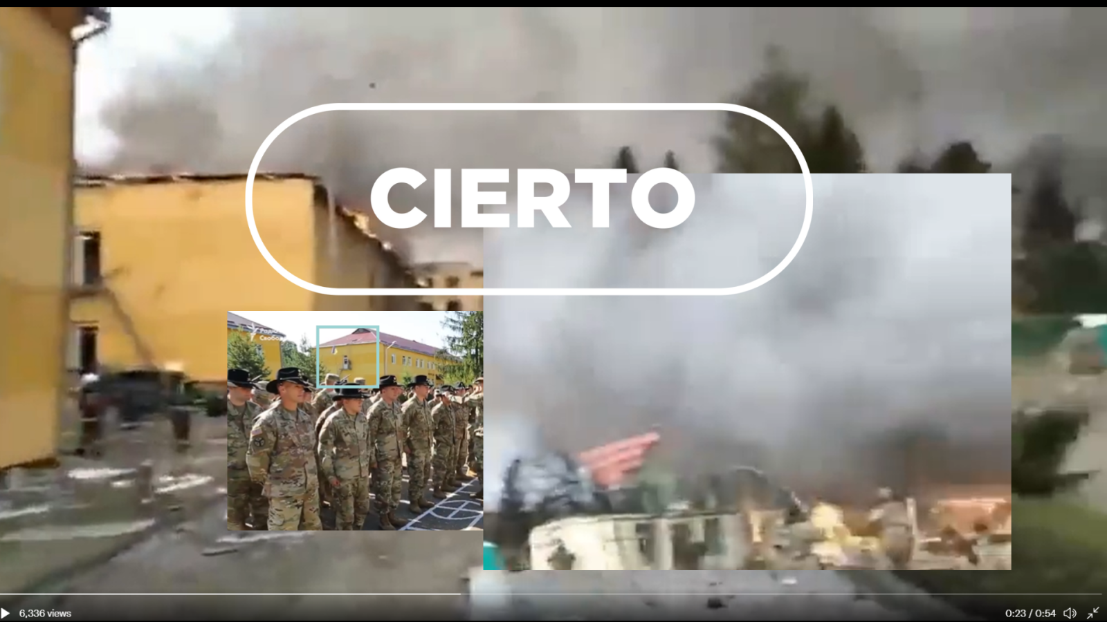 Imágenes verificadas del bombardeo con víctimas en Yavoriv