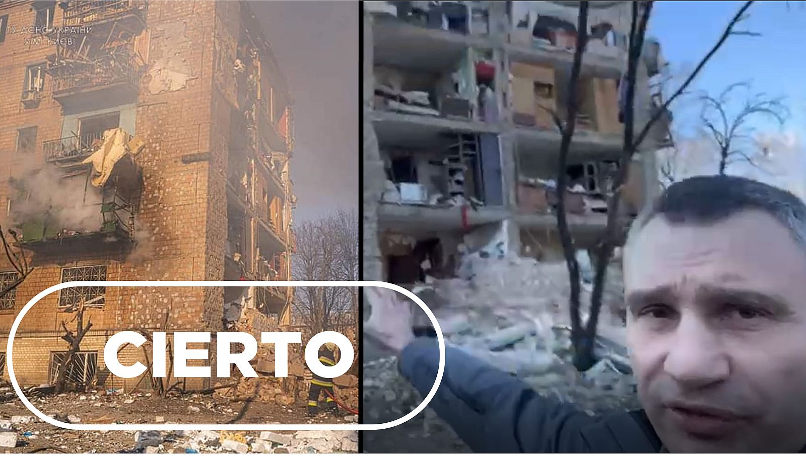 Imágenes verificadas del ataque al barrio de Podilskyi en Kiev