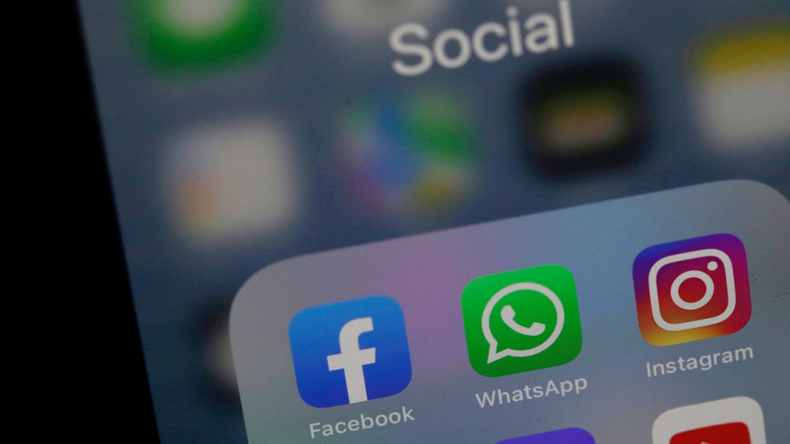 Los iconos de Facebook, WhatsApp e Instagram