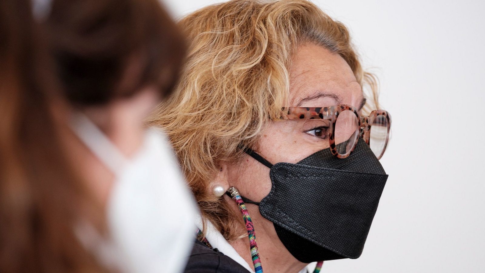 La diputada en el Congreso Meri Pita durante la rueda de prensa
