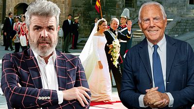 Lorenzo Caprile recuerda as la crtica que hizo Armani del vestido de la infanta Cristina