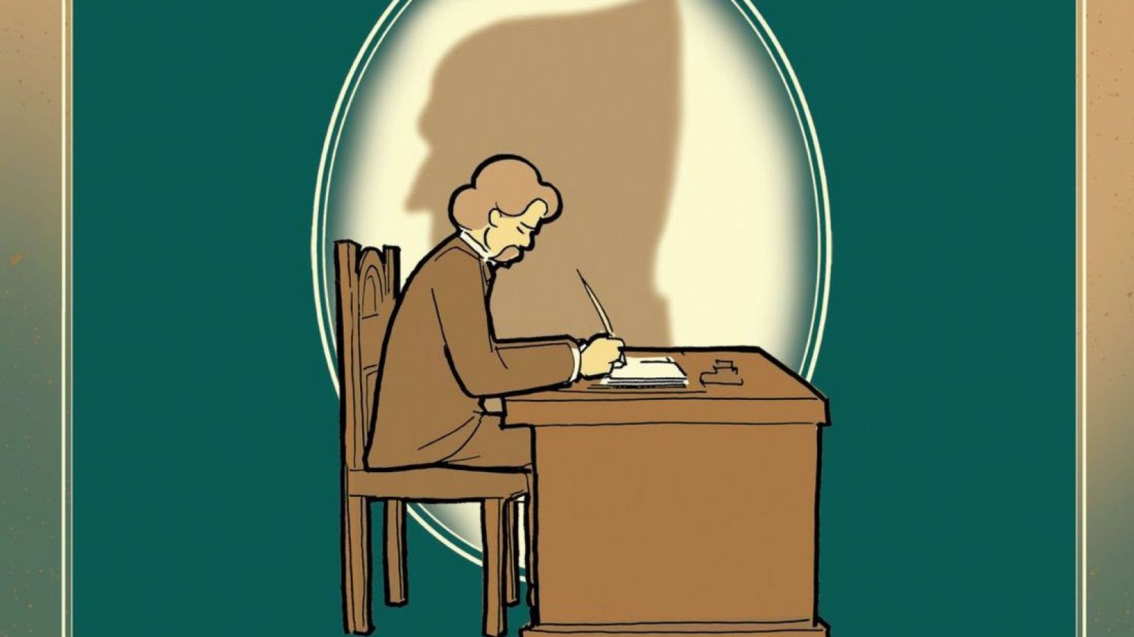 Detalle de la portada de 'El Diablo y el señor Twain'