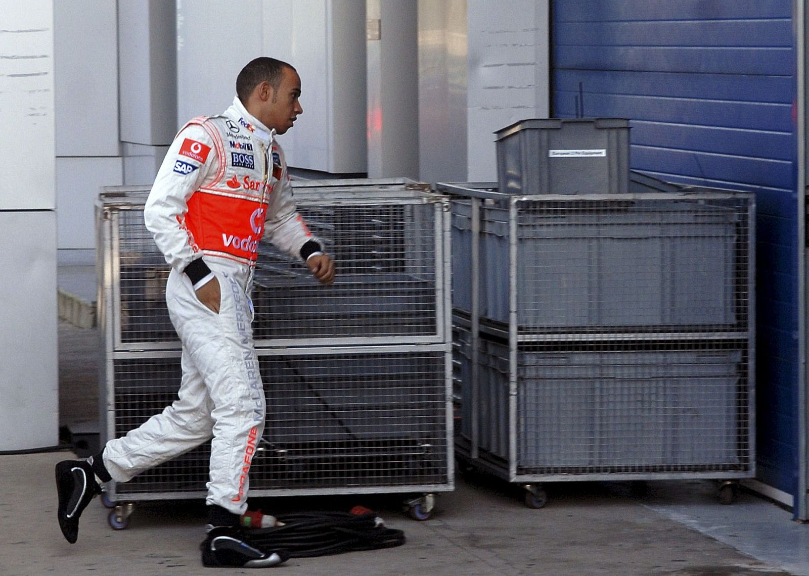 Lewis Hamilton, en el circuito de Jerez