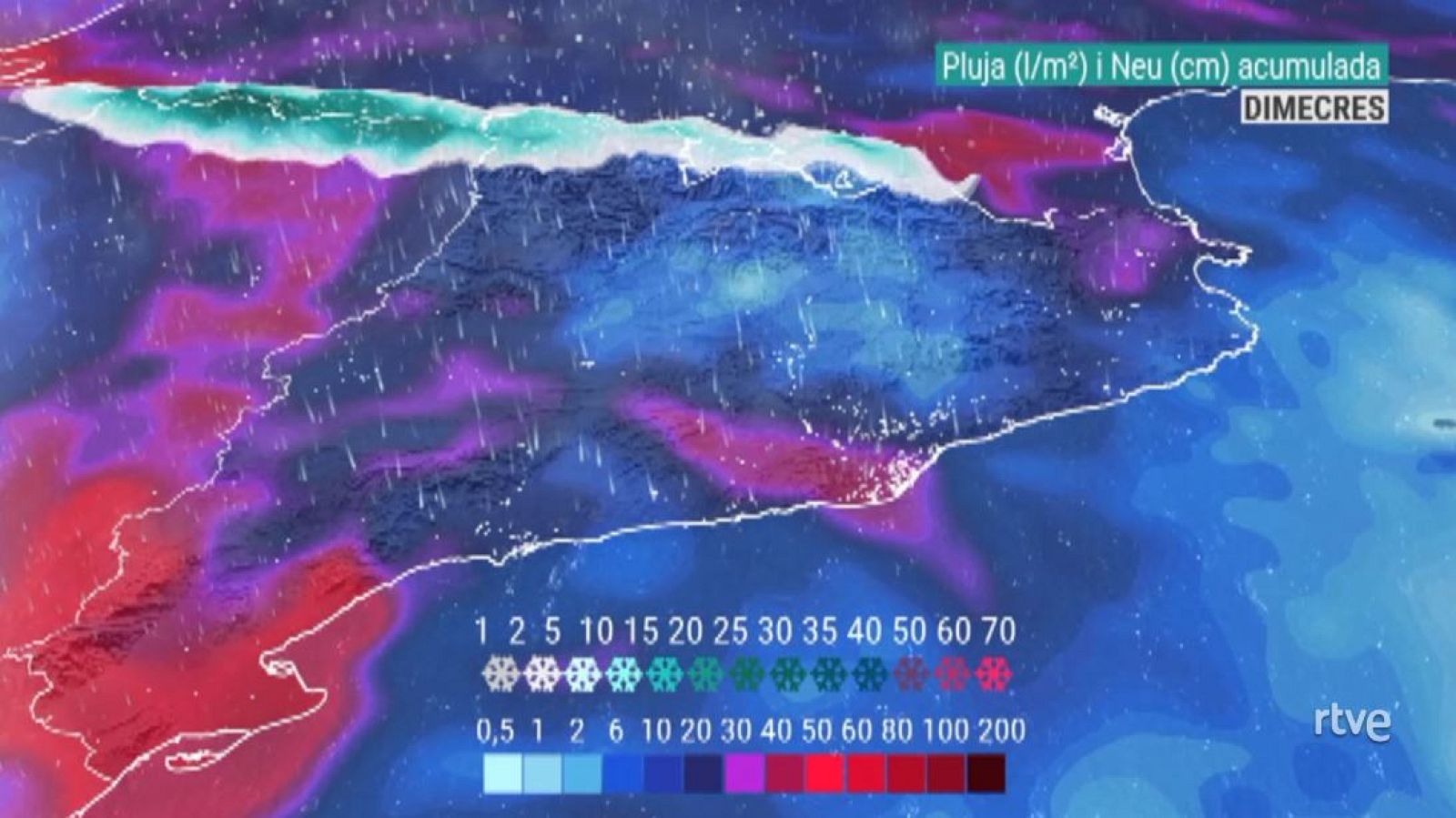 Precipitació acumulada per dimecres 20 d'abril