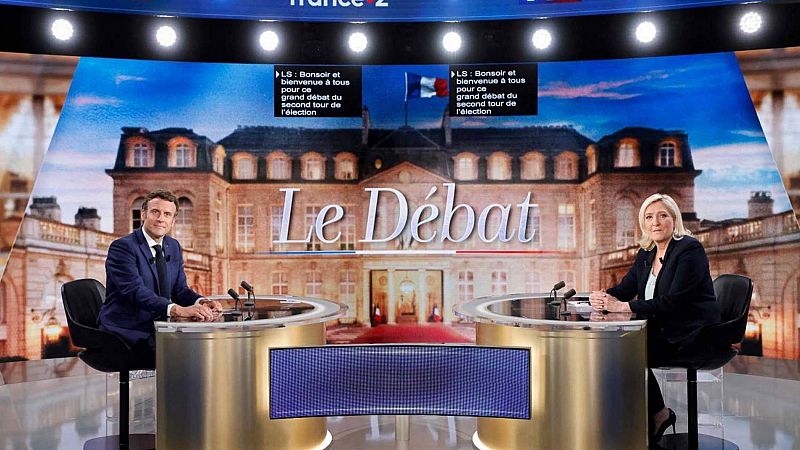 Macron y Le Pen cruzan acusaciones en un tenso debate centrado en la guerra, la economía y el futuro de Francia