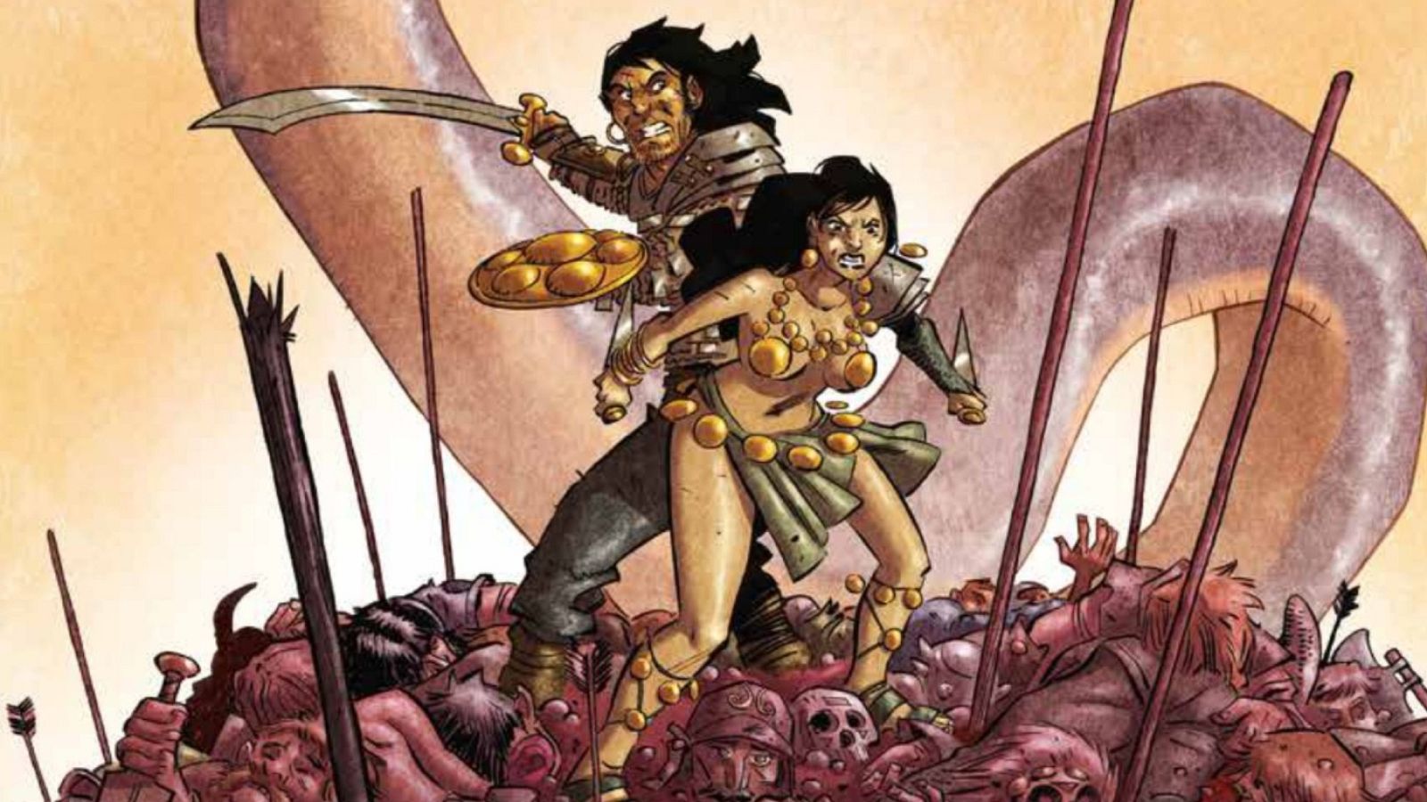 Detalle de la prtada de 'Conan: El Cimerio 1'